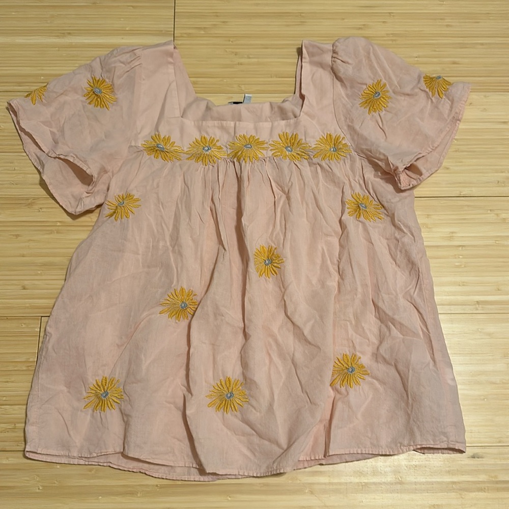 Floral Embroidered Butterfly Top - image 4